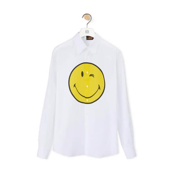 20SS新作【LOEWE】ロエベ Tシャツ 偽物 スマイリーワールド Tシャツ (コットン) H616337W01